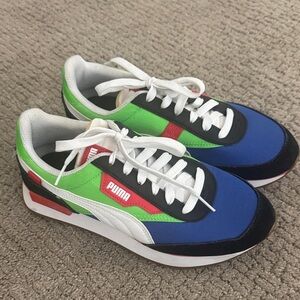 Puma Blue and Green Athletic Shoes